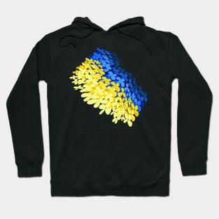 Floral flag of Ukraine Hoodie